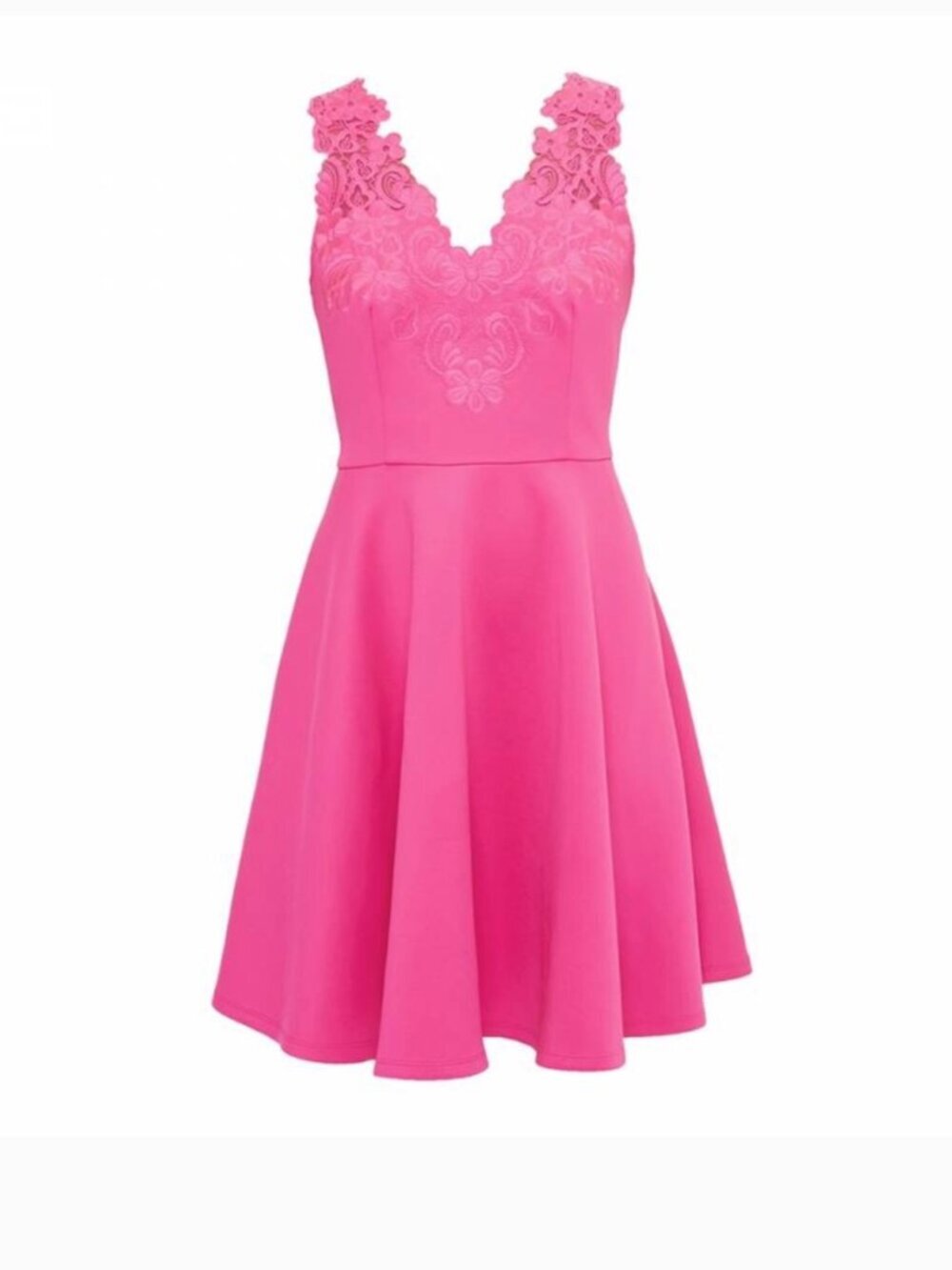 Ted Baker Taliia Dress EmbroideredMidi Floral Fit N Flare Sleeveless Pink NWT 8 - Picture 9 of 13